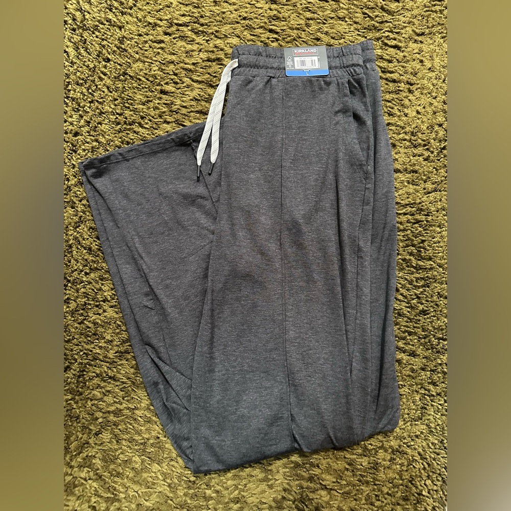 NWT Women’s Kirkland Wide Leg Pants Large Charcoal Gray